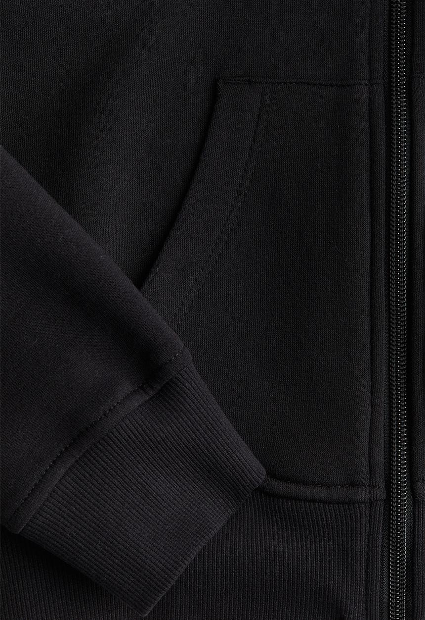H&M - Zip-through hoodie - black