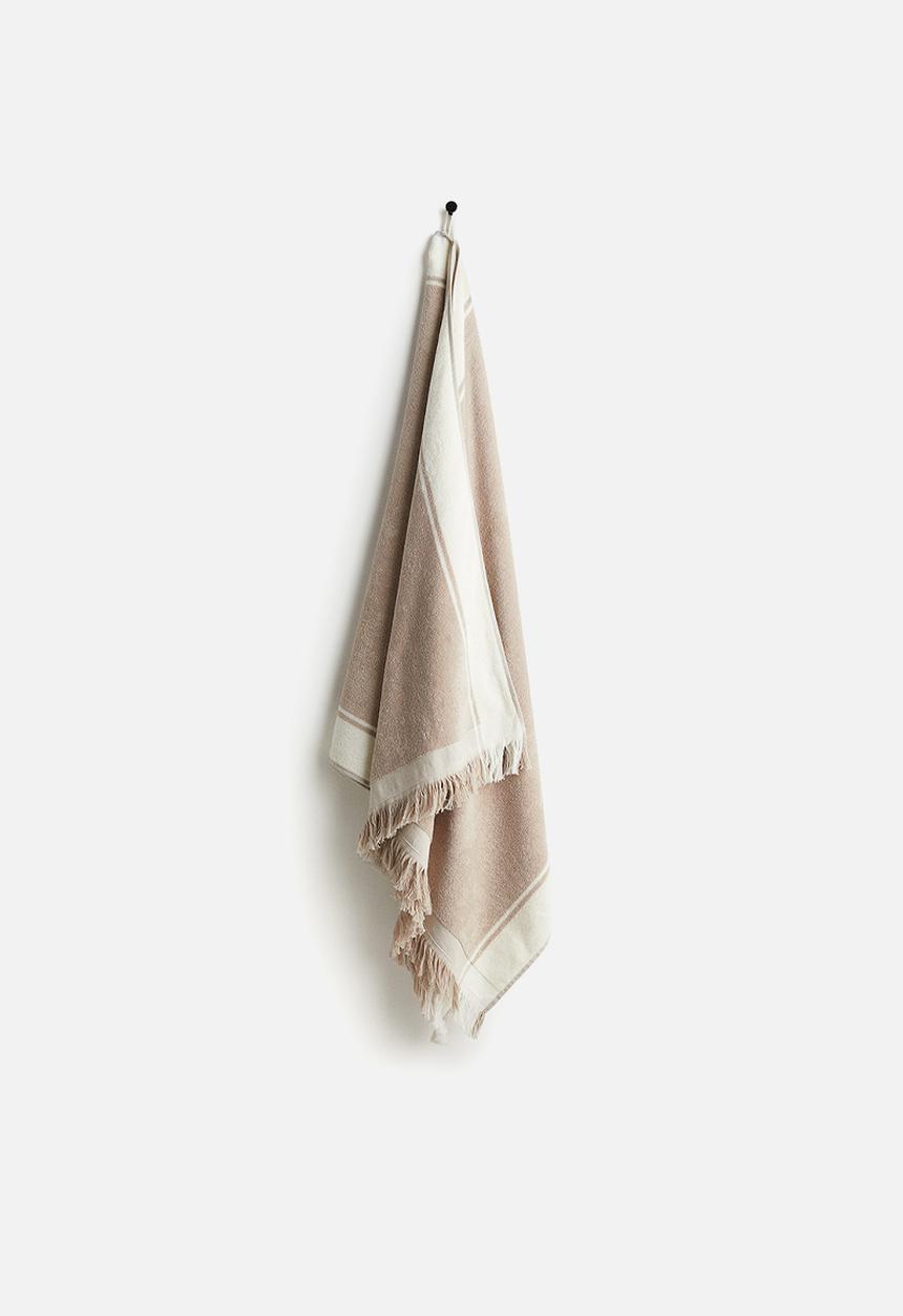H&M - Fringed beach towel - beige