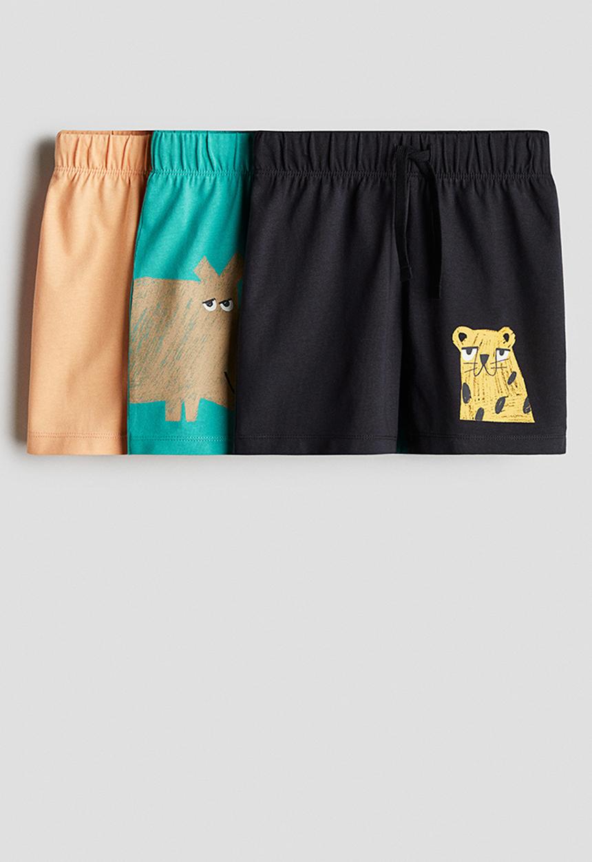 H&M - 3-Pack pull-on shorts - turquoise/animals 