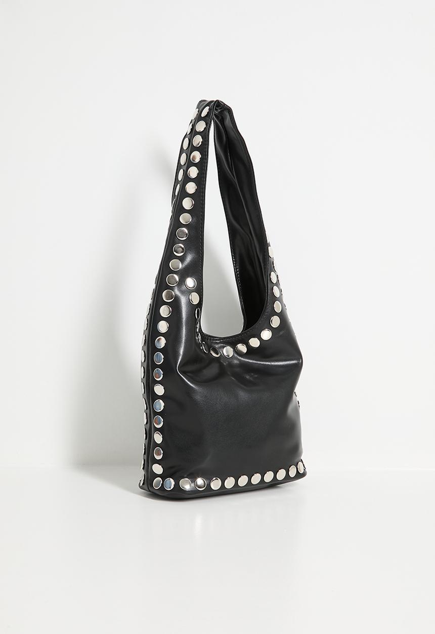 Tessa Design - Kenna studded bucket bag - black