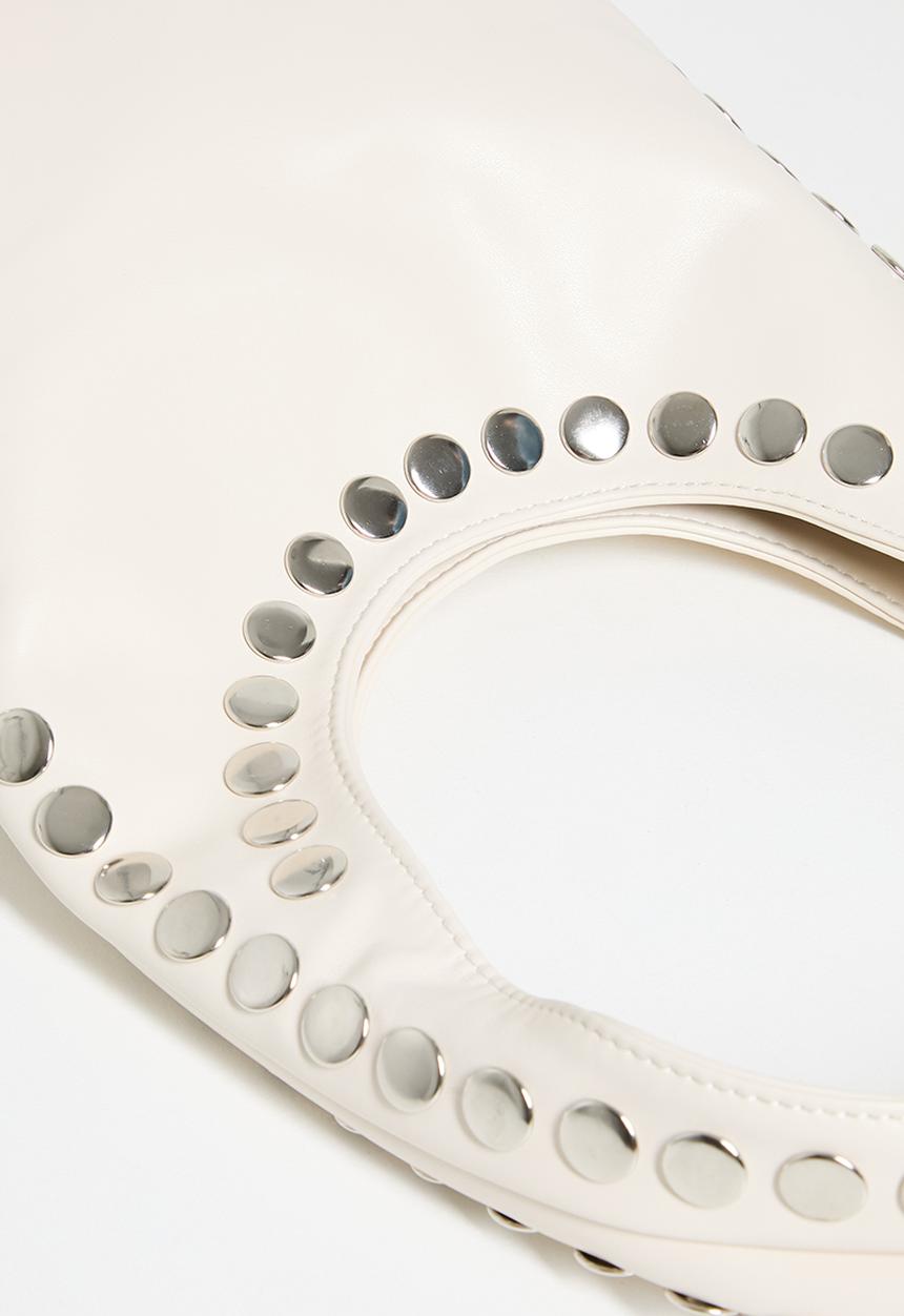 Tessa Design - Kenna studded bucket bag - white
