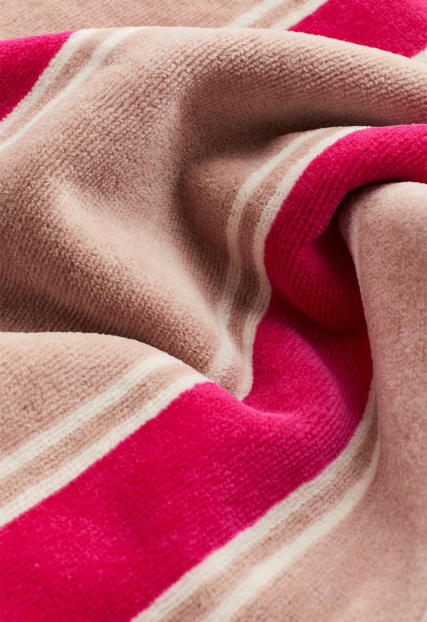 H&M - Striped beach towel - cerise striped 