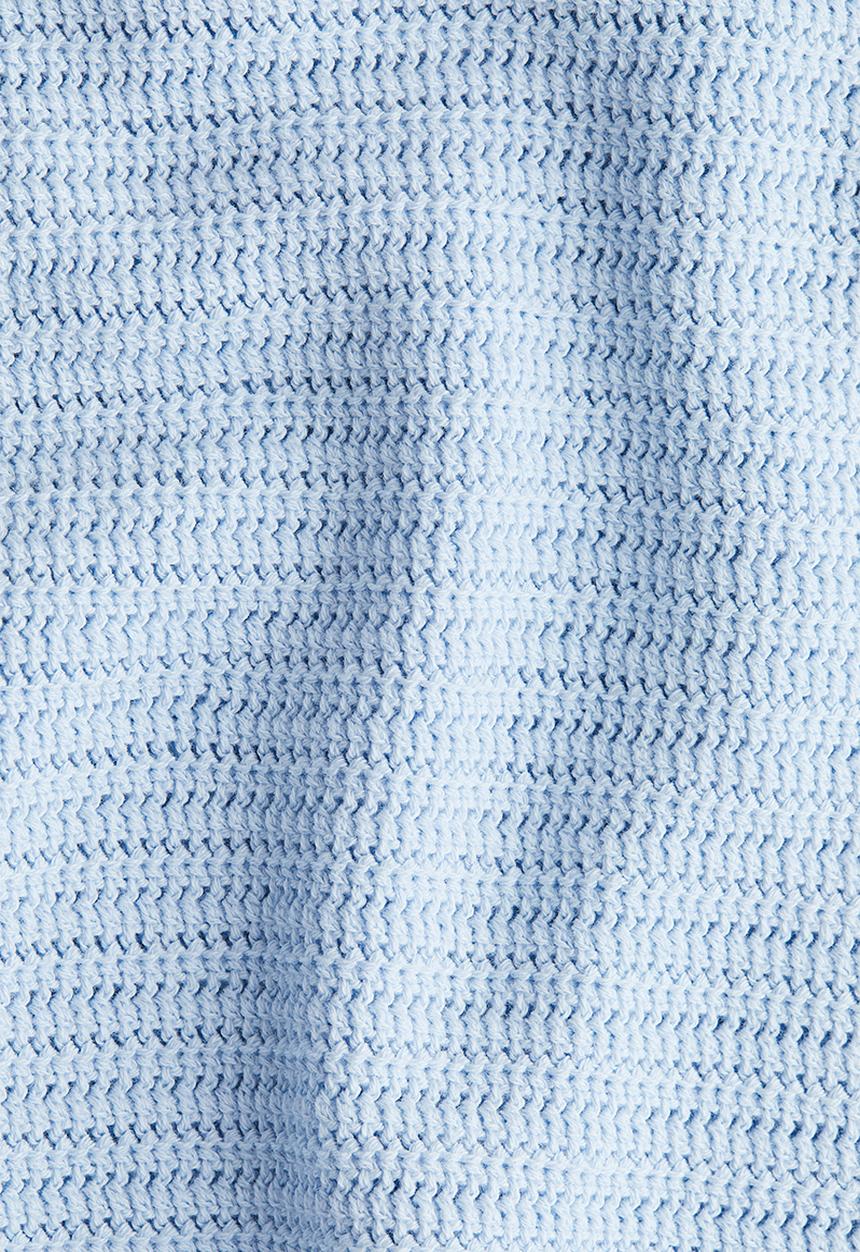H&M - Crochet-look cotton dress - light blue