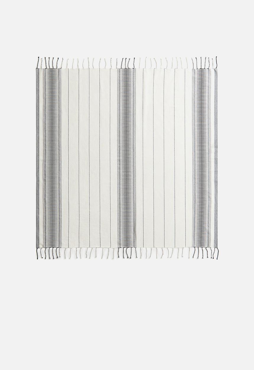 H&M - Jacquard-weave beach towel - white & black striped