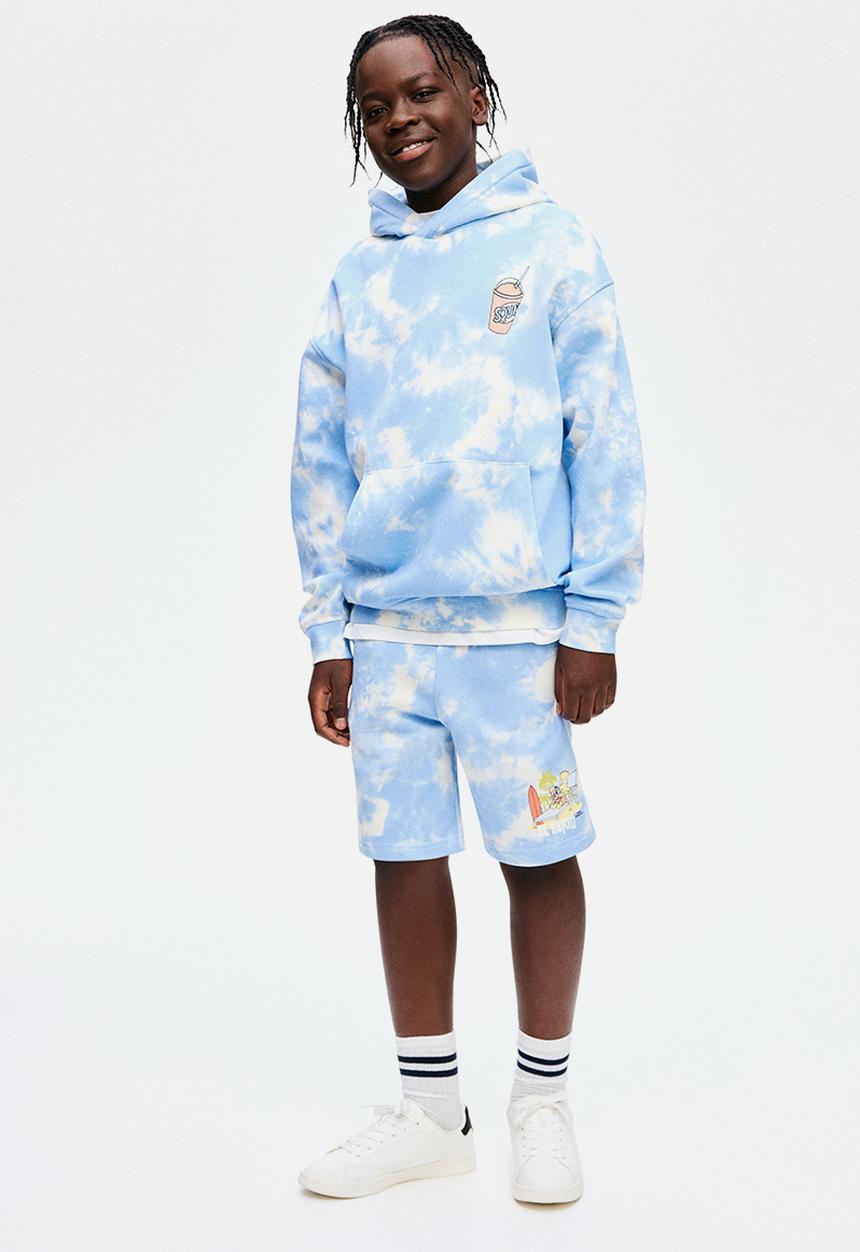 H&M - Printed sweatshorts - light blue the simpsons