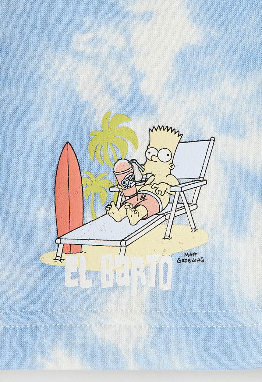 H&M - Printed sweatshorts - light blue the simpsons