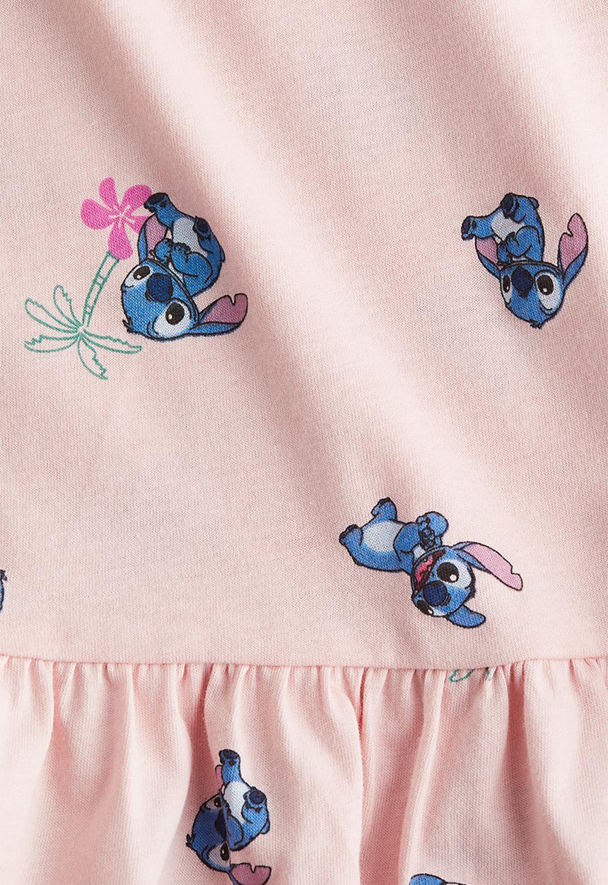 H&M - Printed cotton dress - pink lilo & stitch 
