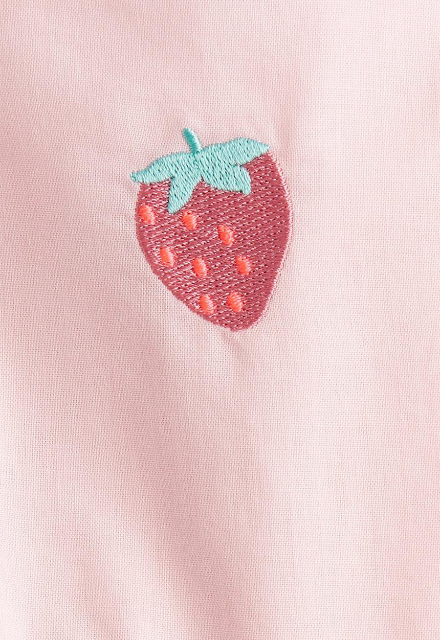 H&M - Cotton dress - light pink strawberry