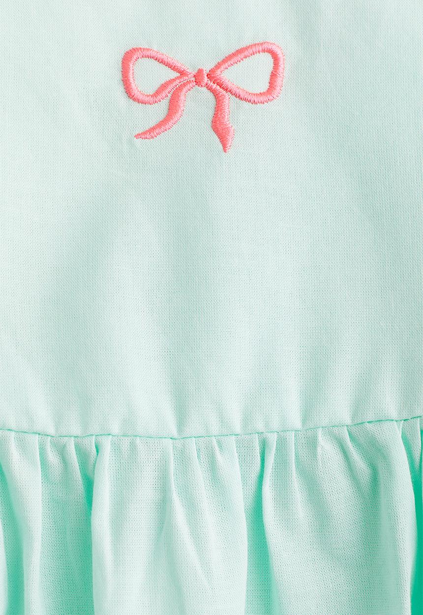 H&M - Cotton dress - turquoise bow