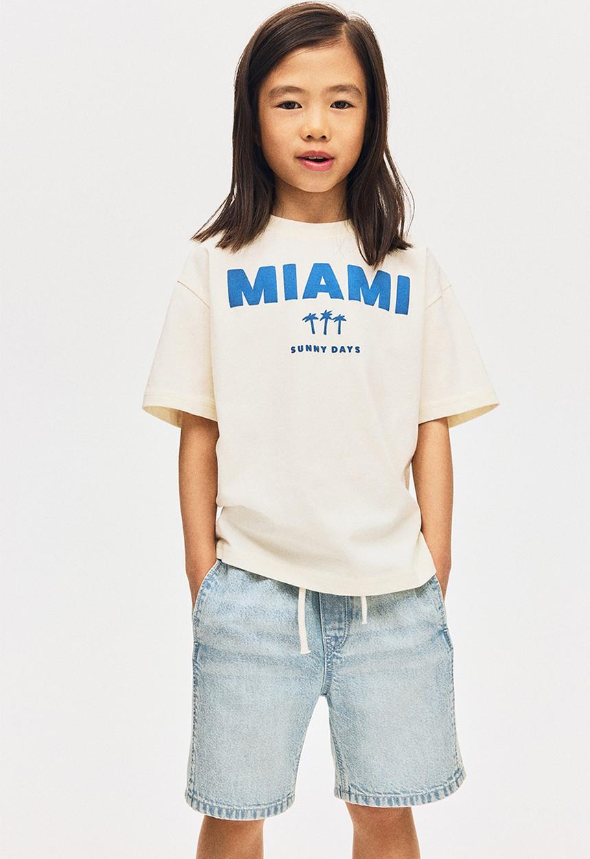 H&M - Cotton denim shorts - light denim blue