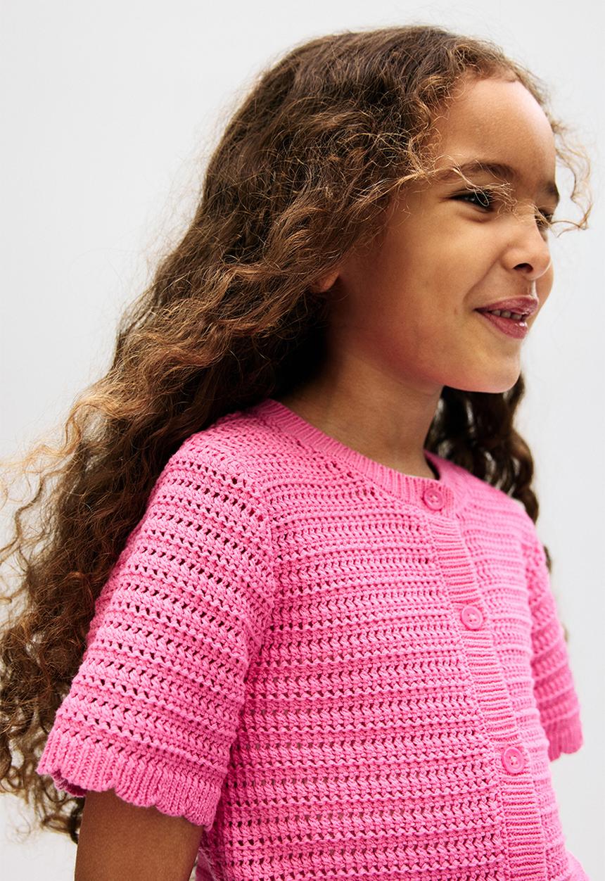 H&M - Pointelle-knit cardigan - pink