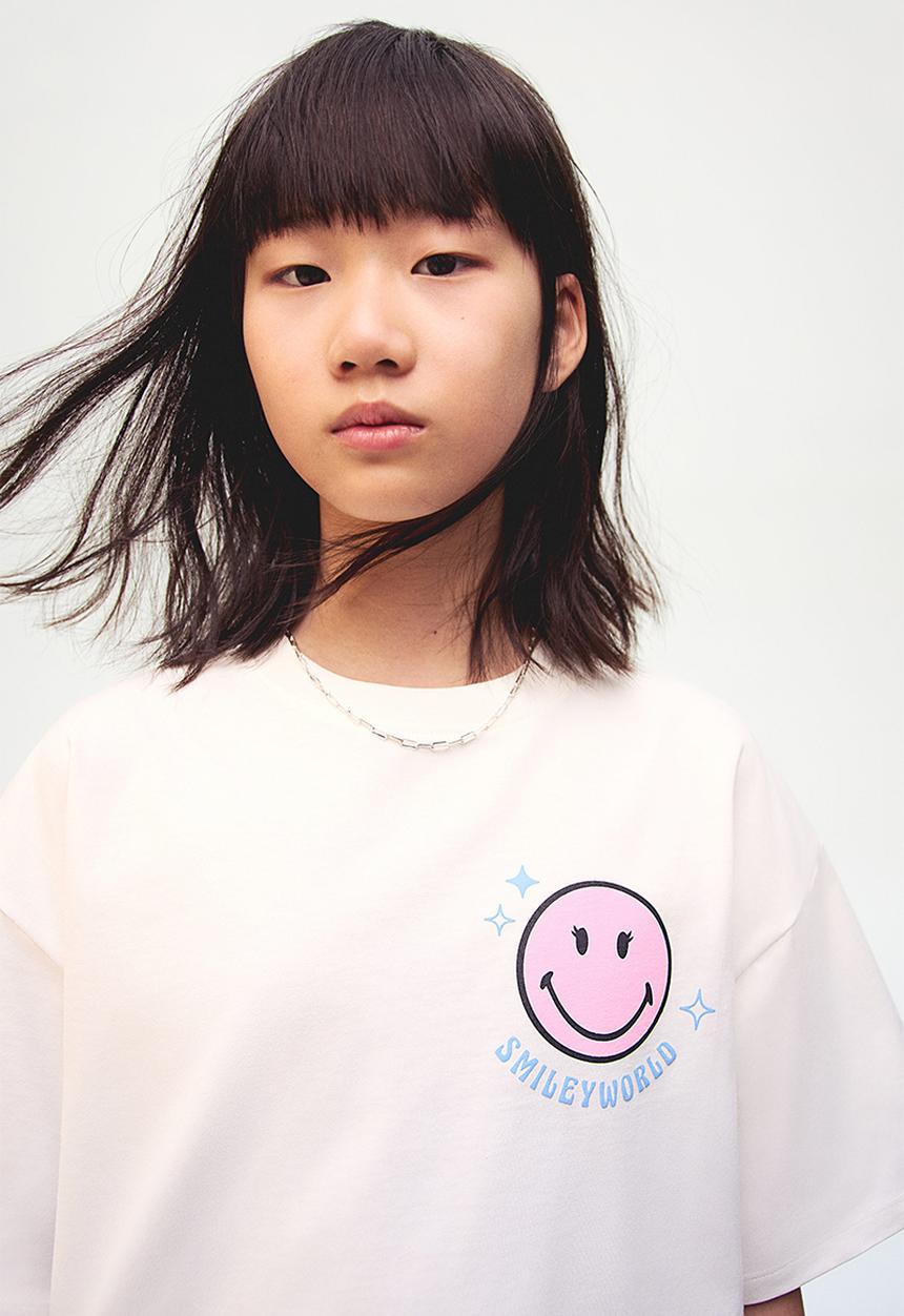 H&M - Printed cotton t-shirt - white/smileyworld®t