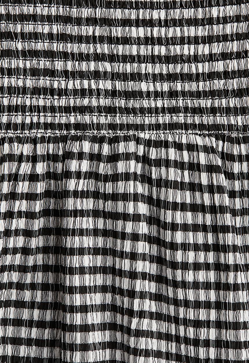 H&M - Smocked strappy top - black checked