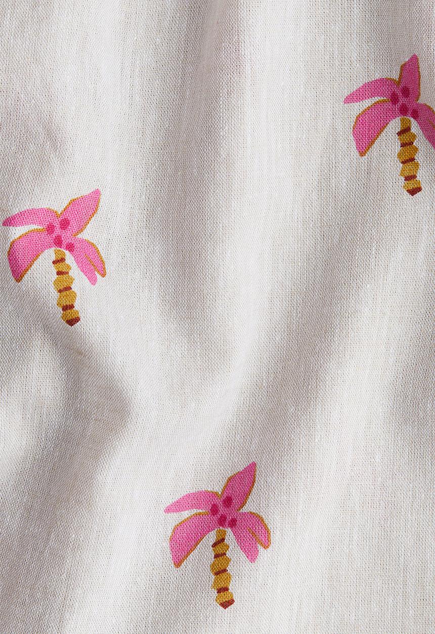 H&M - Linen-blend dress - white palm trees