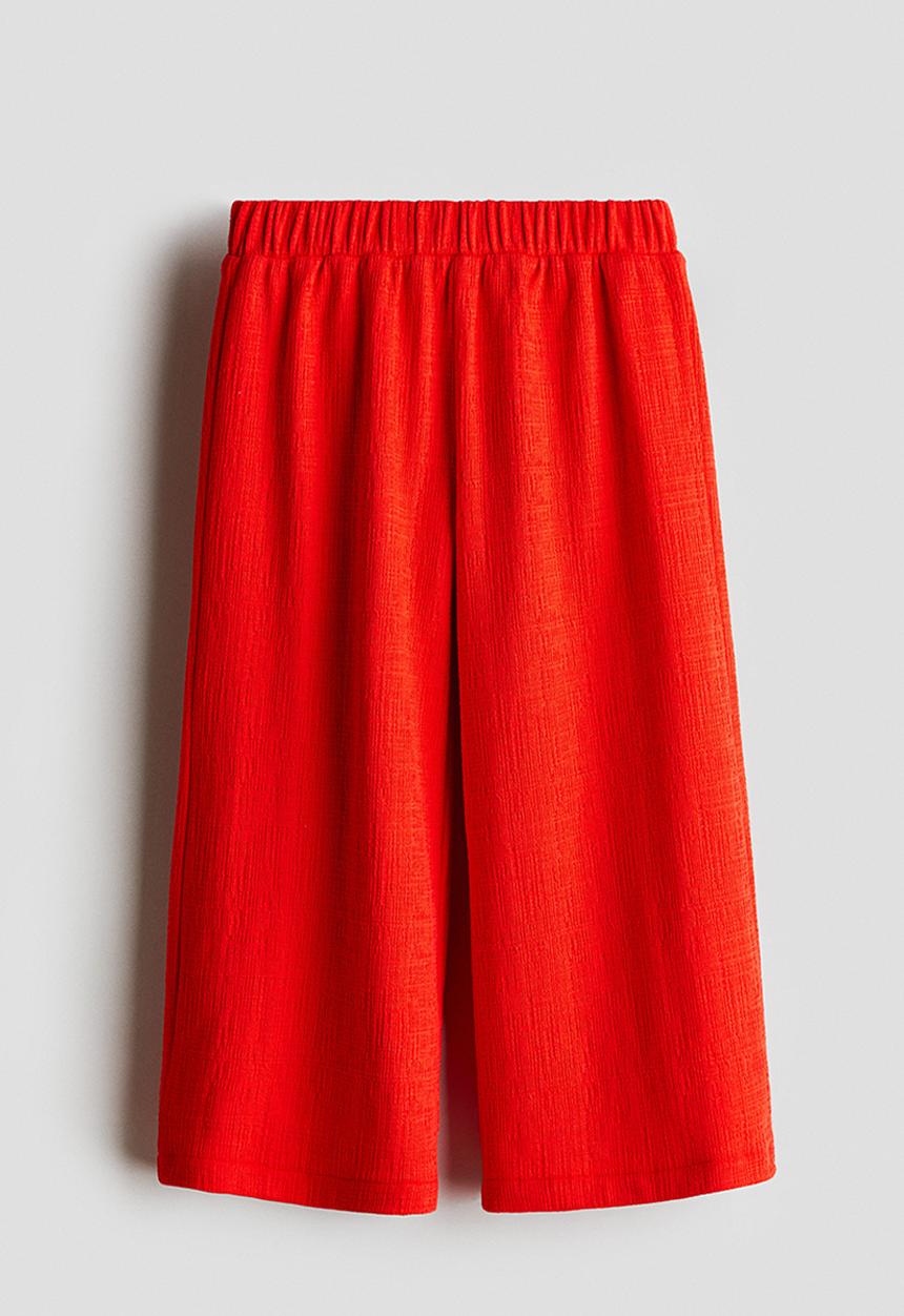 H&M - Wide leg jersey trousers - red