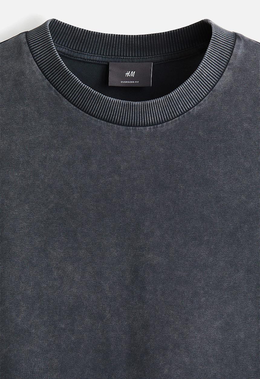 H&M - Oversized fit t-shirt - dark grey
