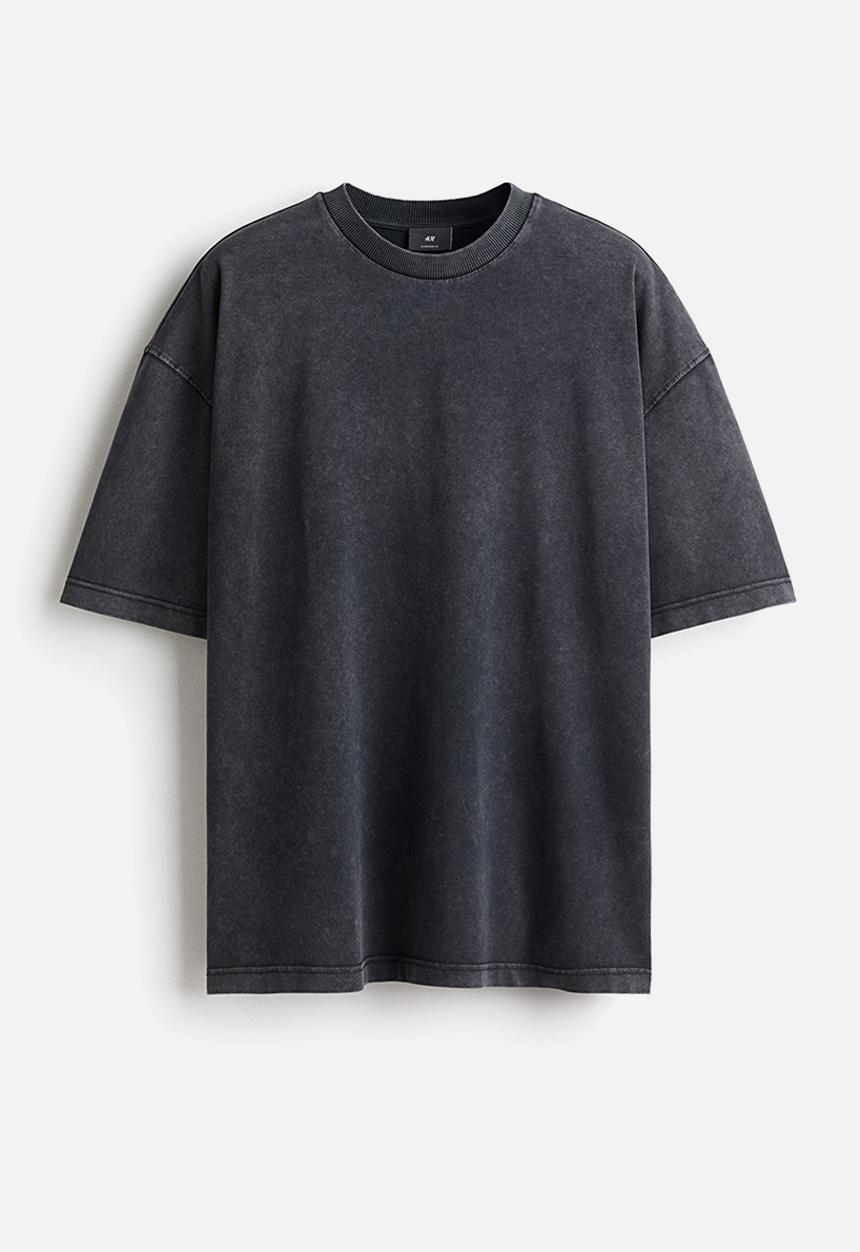 H&M - Oversized fit t-shirt - dark grey