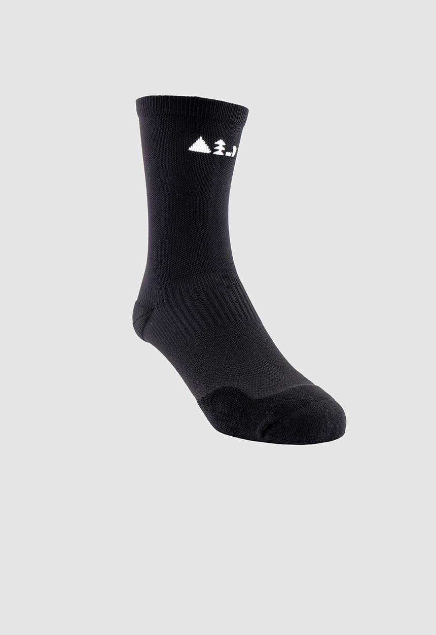 Burnt  - Peak Active Socks - Black