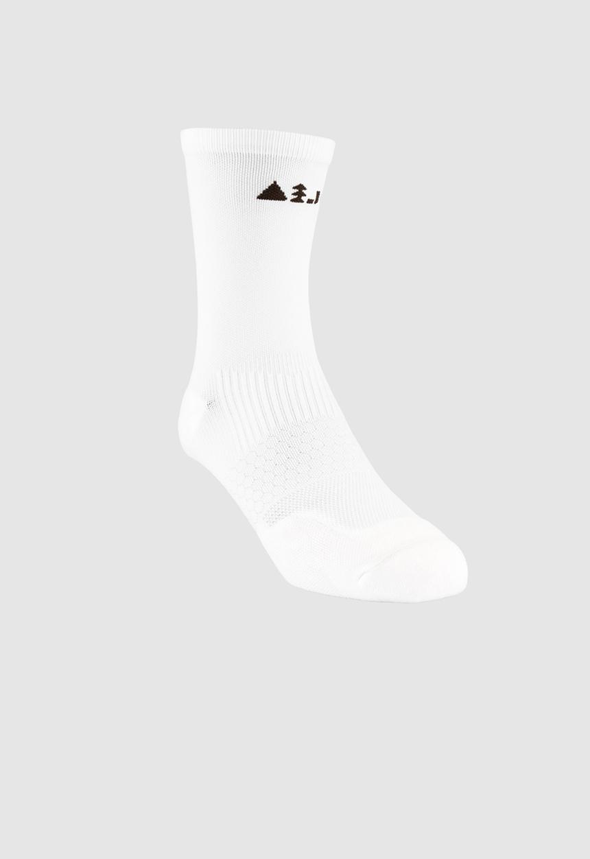 Burnt  - Peak Active Socks - White 