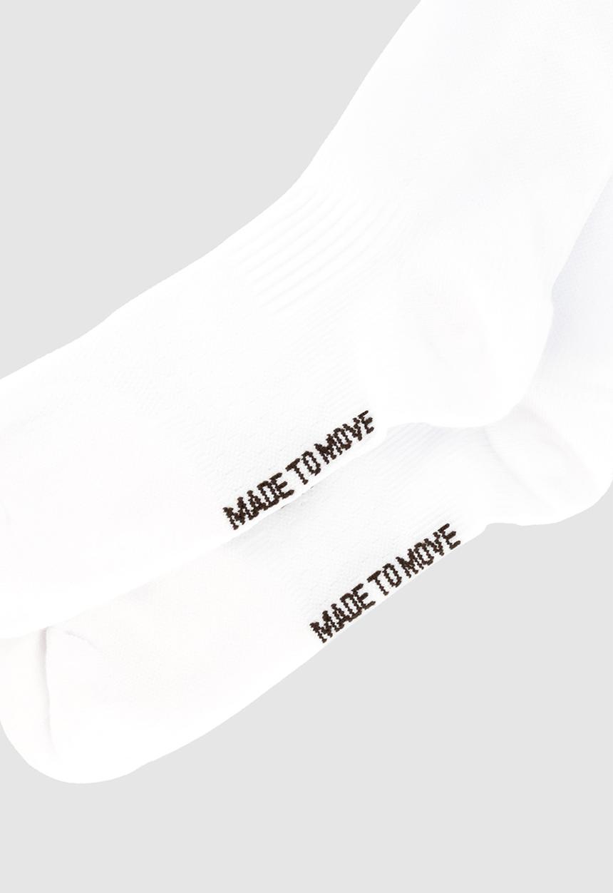 Burnt  - Peak Active Socks - White 
