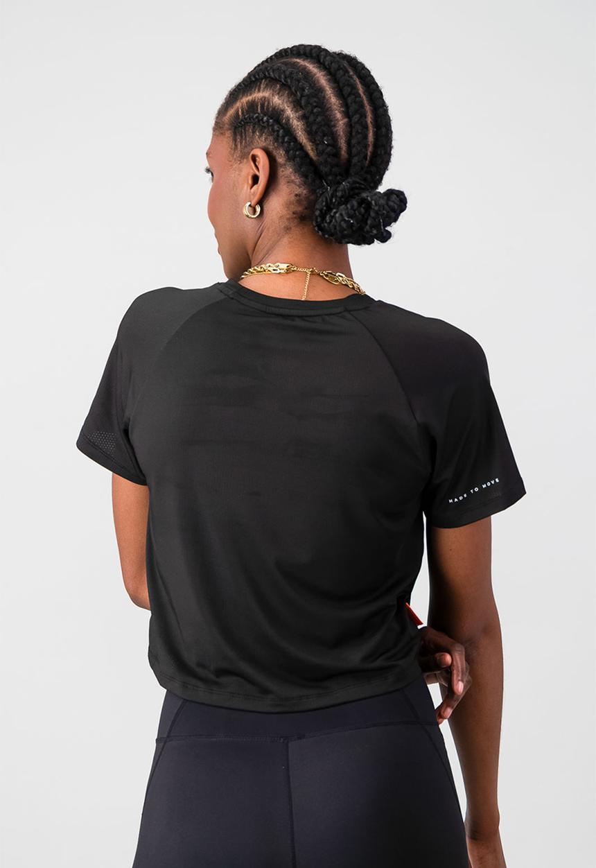 Burnt  - Essential Flow Tee - Black