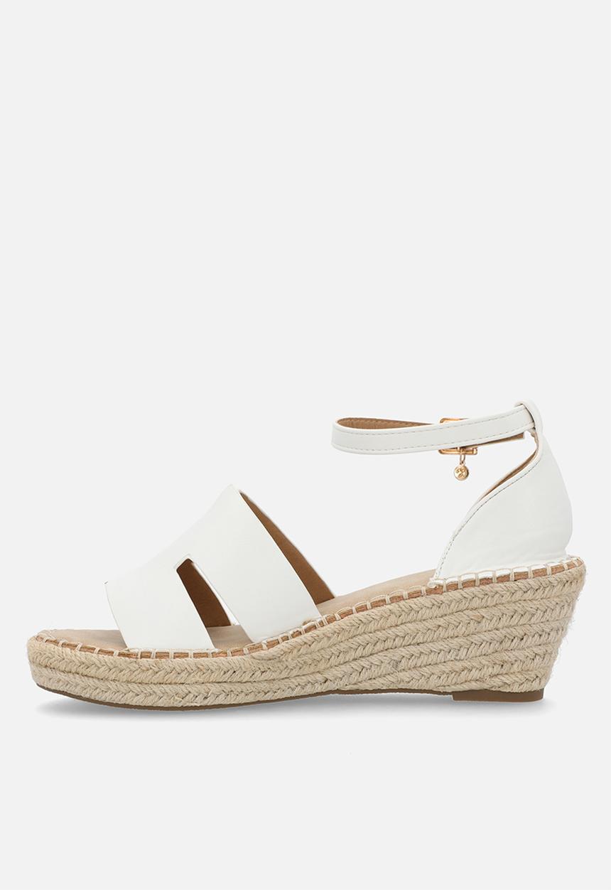 Miss Black - Jayda 11 h-cut rope wedge - white