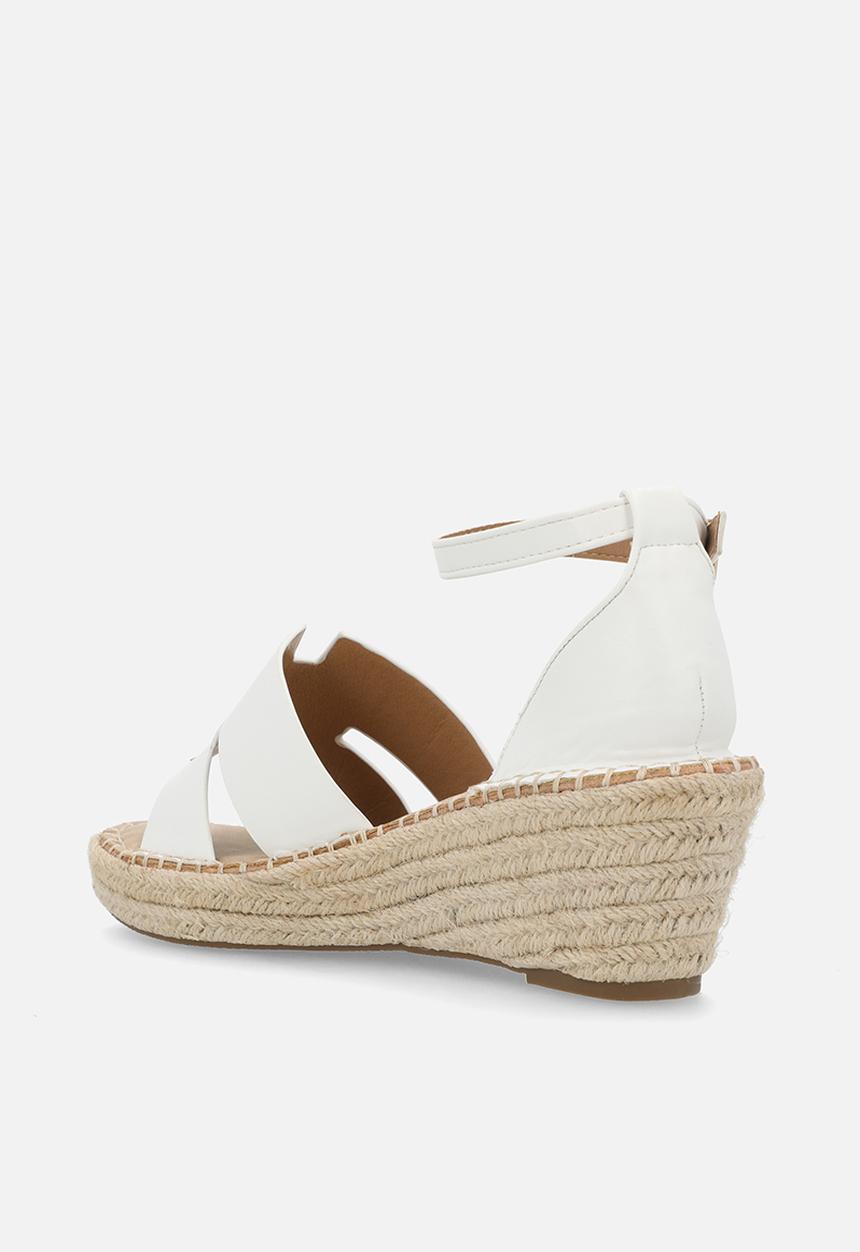 Miss Black - Jayda 11 h-cut rope wedge - white