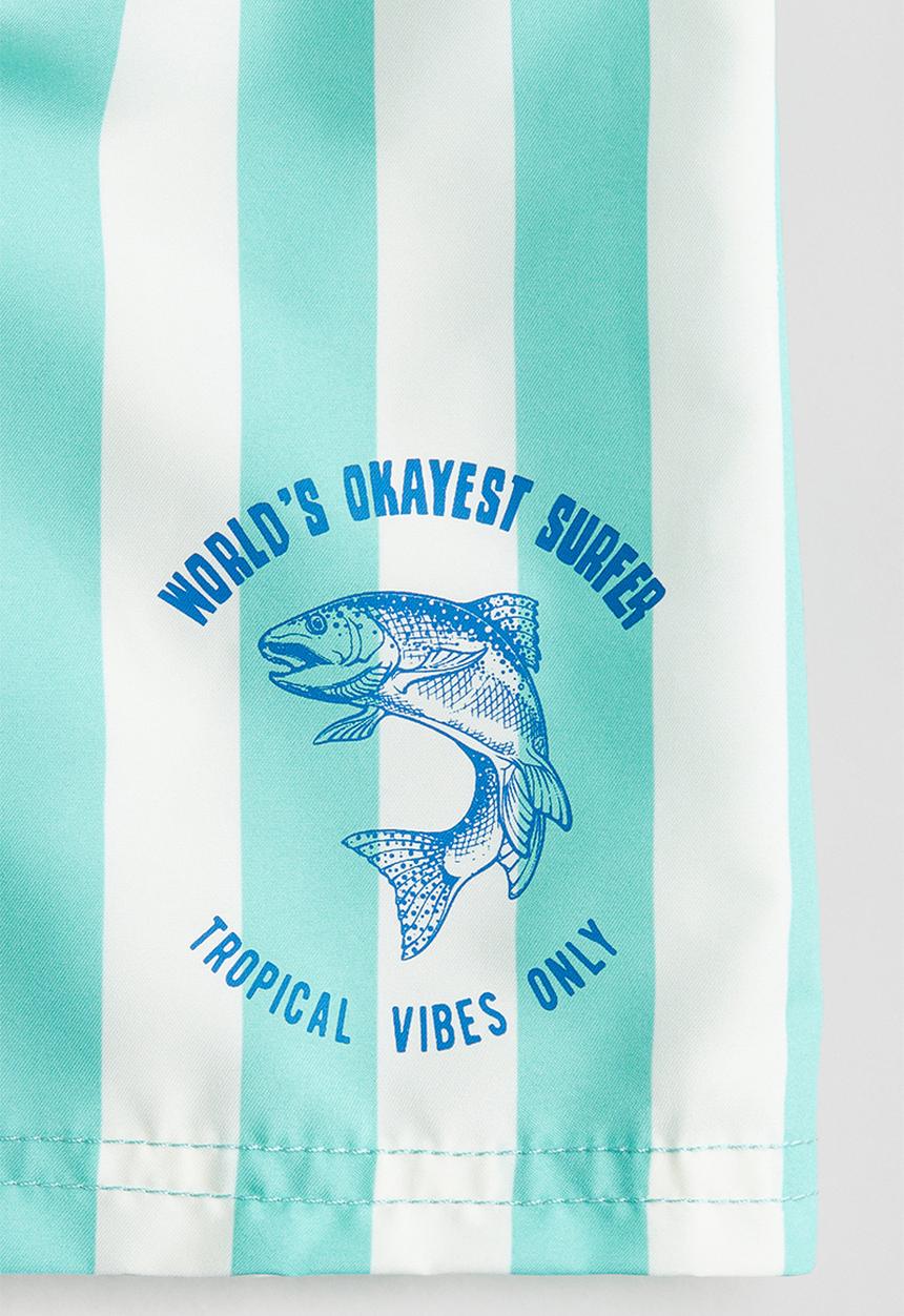 H&M - Swim shorts - turquoise & fish