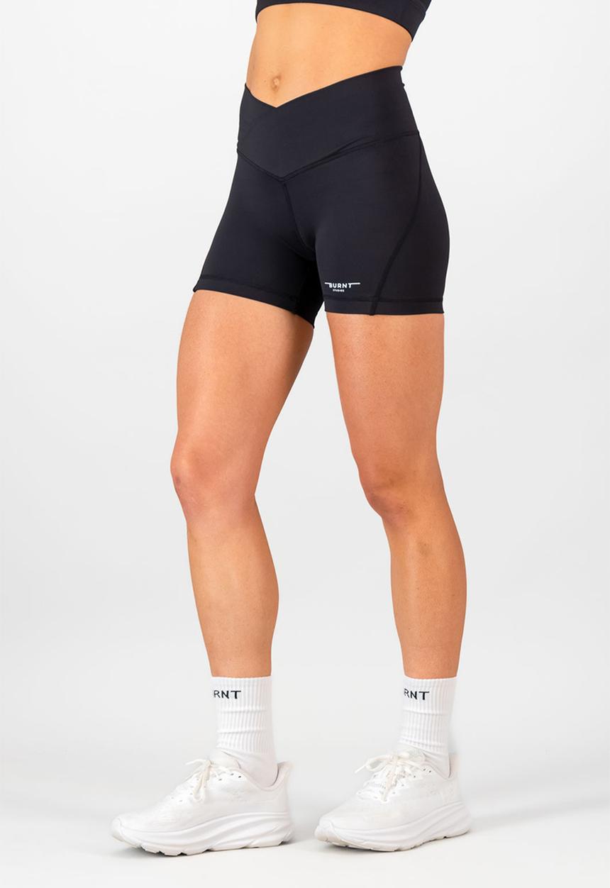 Burnt  - Essential Contour Short 4-Inch Inseam - Black