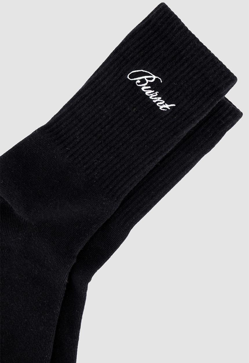Burnt  - Headline Crew Sock - Black