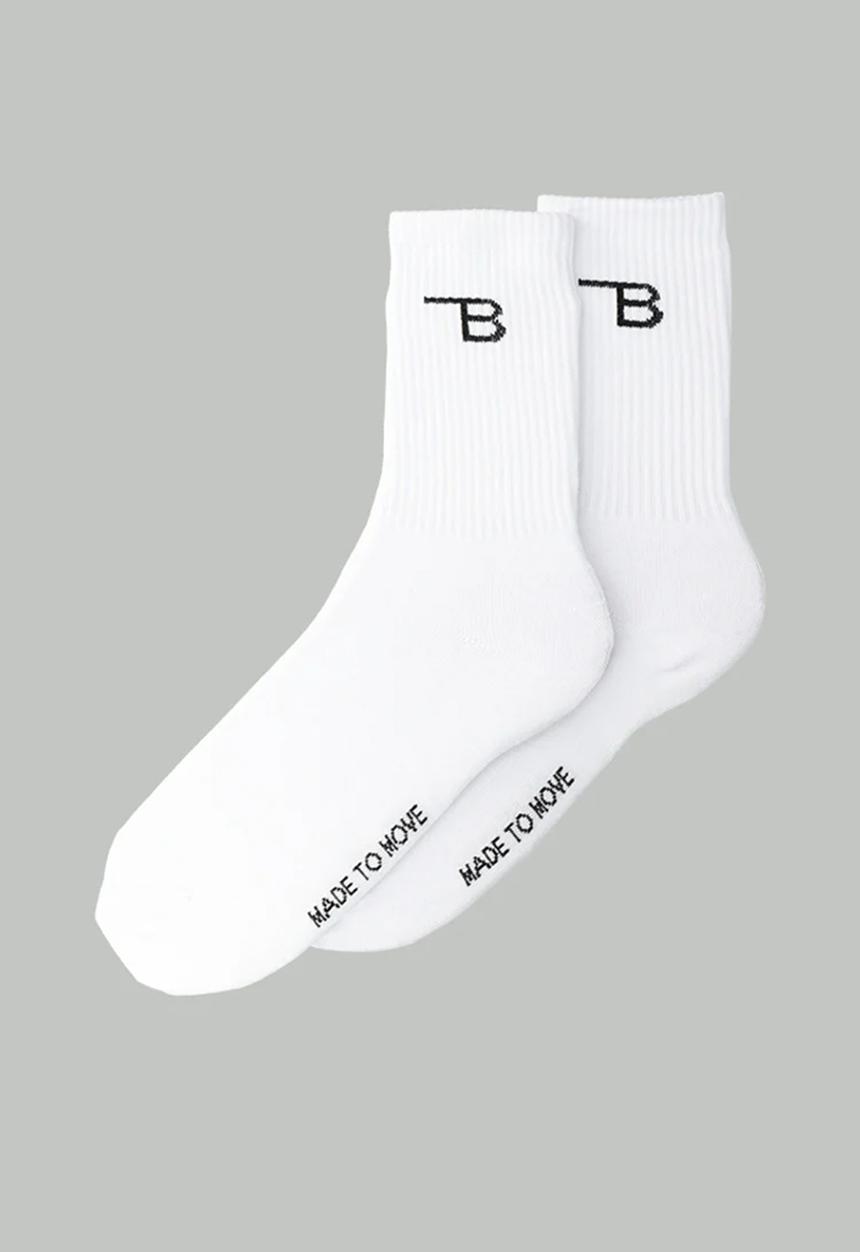 Burnt  - Crew Socks 2 Pack - White & Black