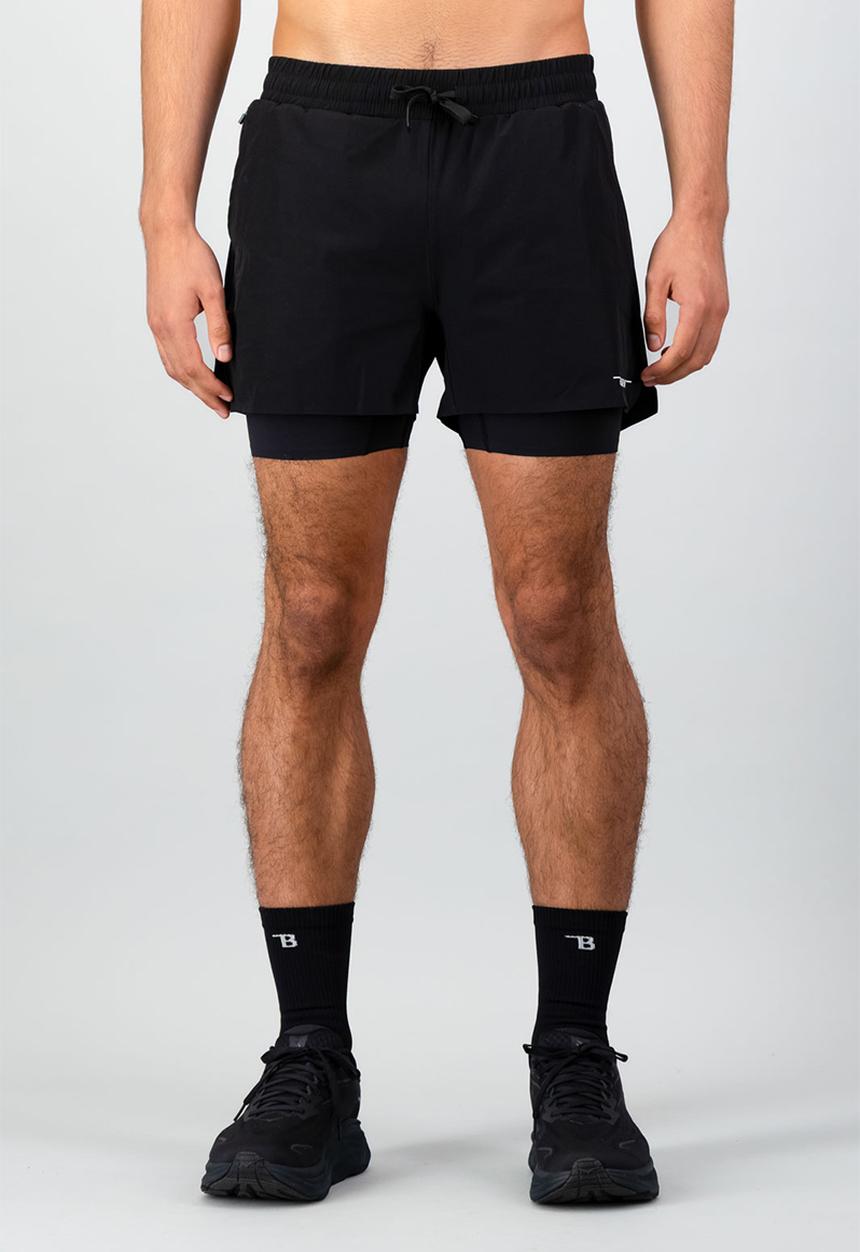 Burnt  - Fundamental Move 2-In-1 Short - Black