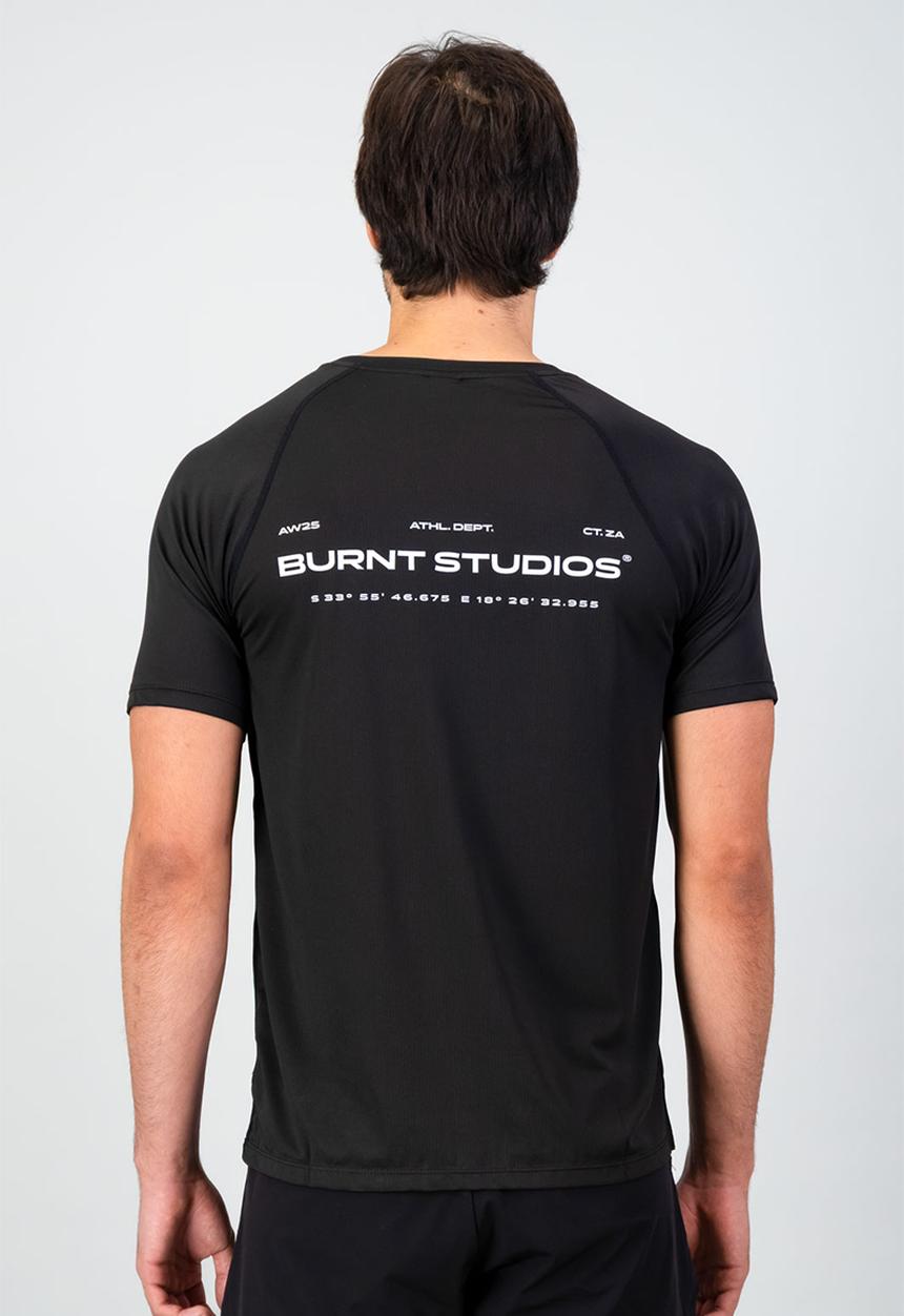 Burnt  - Fundamental Active Tee - Black