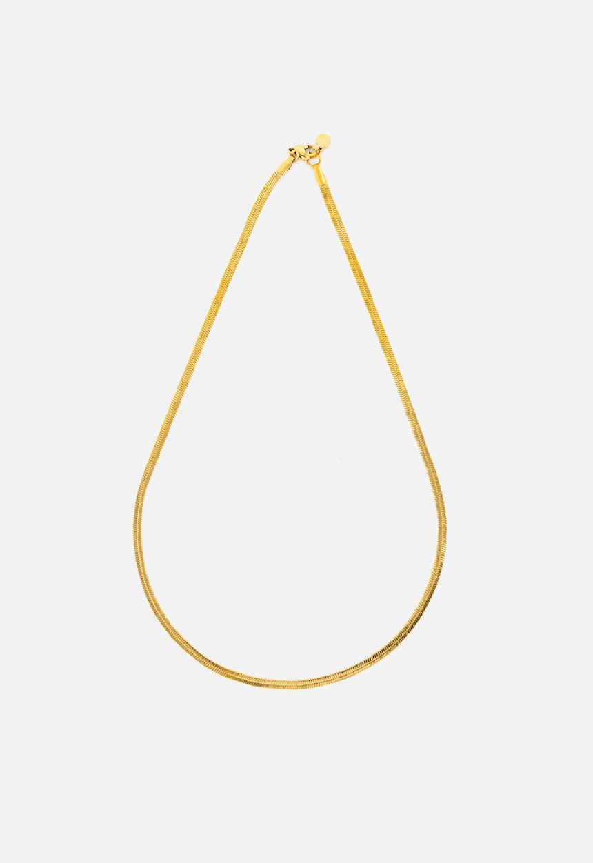 Burnt  - Fine Snake necklace - Gold