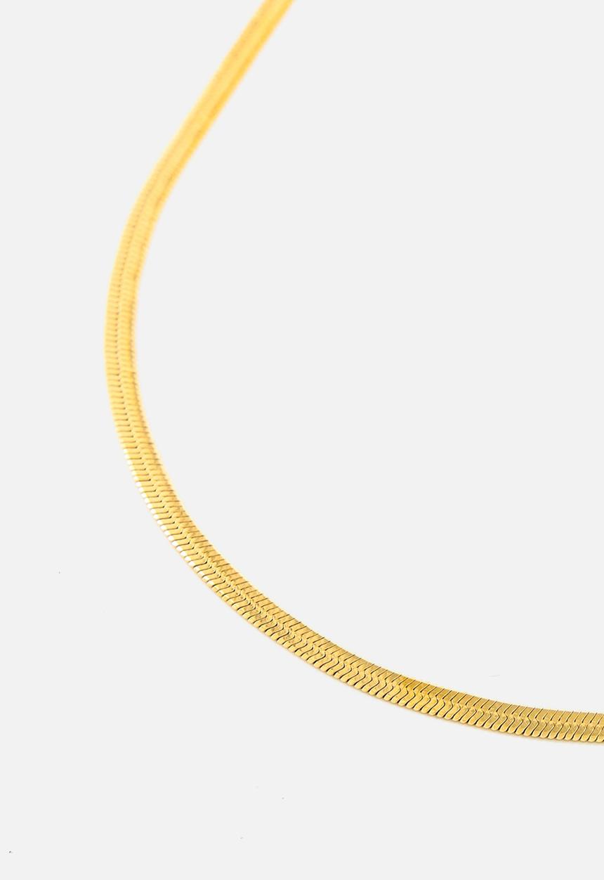 Burnt  - Fine Snake necklace - Gold