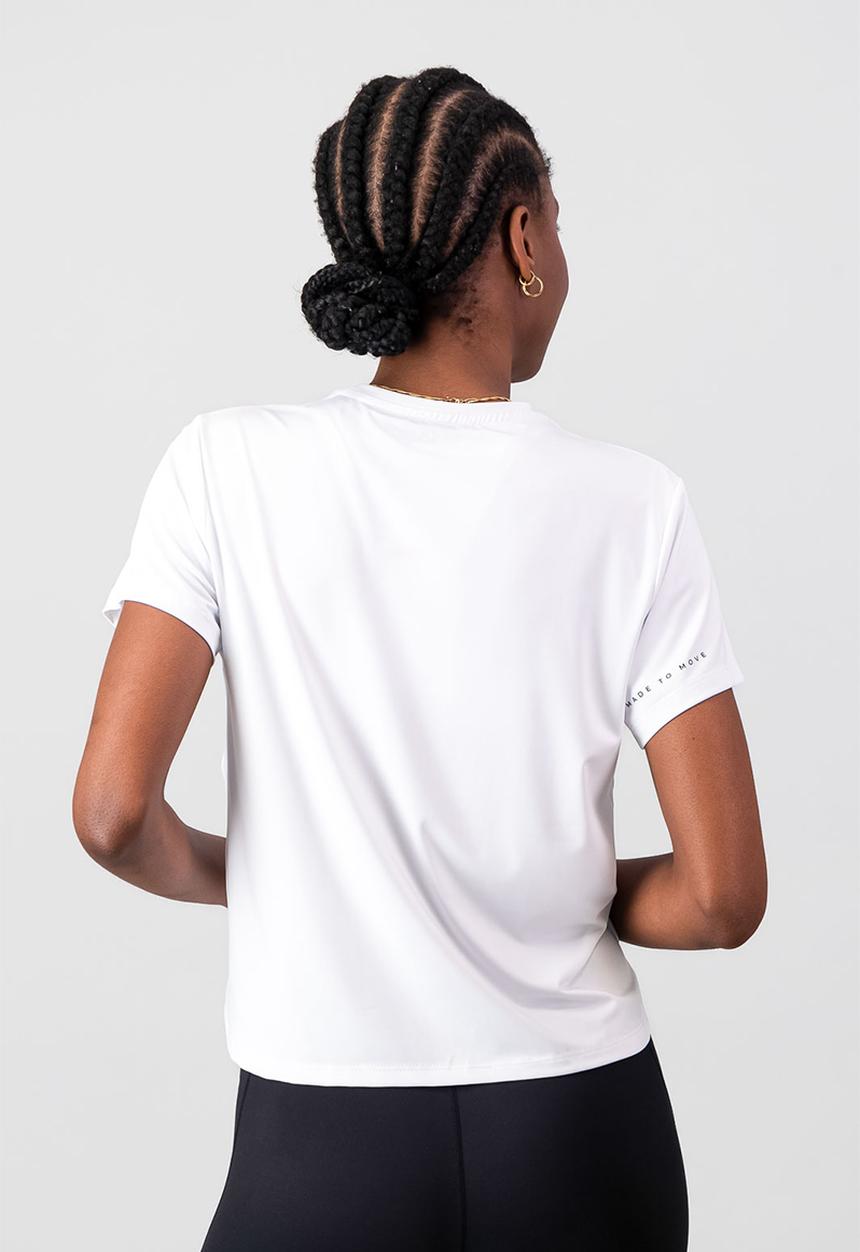 Burnt  - Essential Movement Tee - White