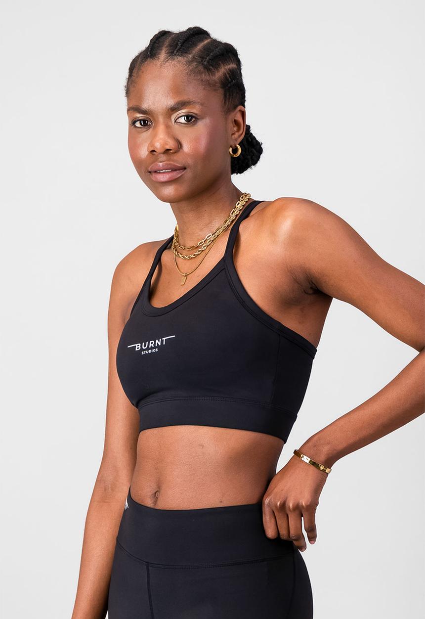 Burnt  - Essential Strong Bra - Black