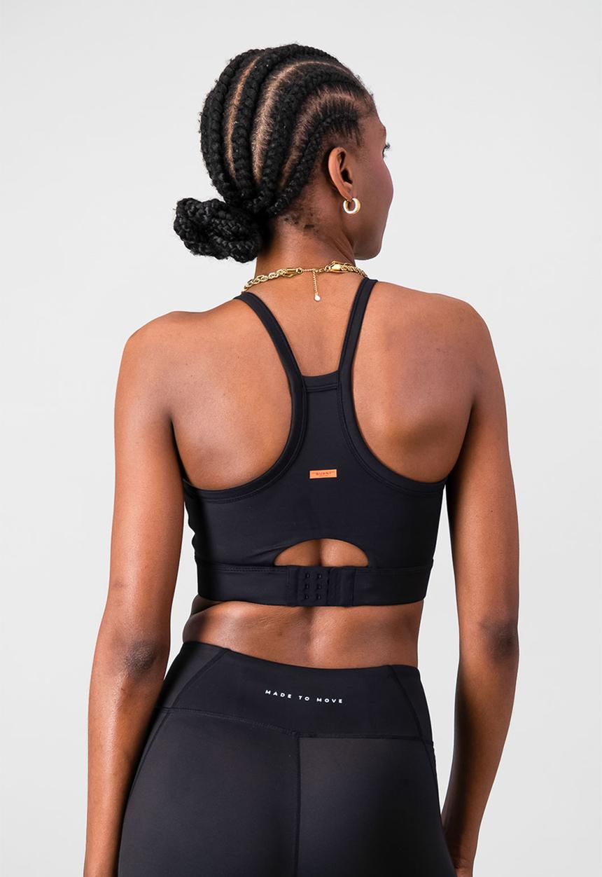 Burnt  - Essential Strong Bra - Black