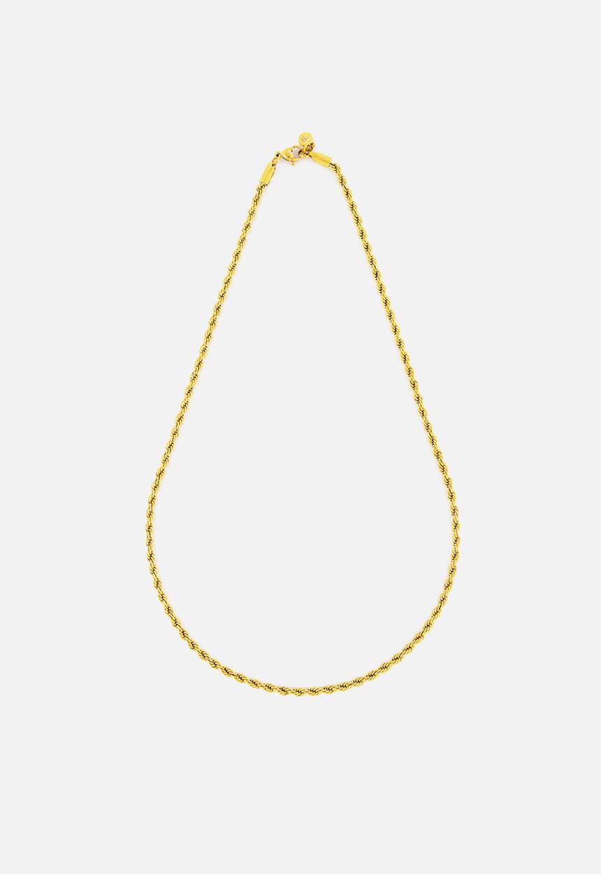 Burnt  - Rope Chain Necklace - Gold