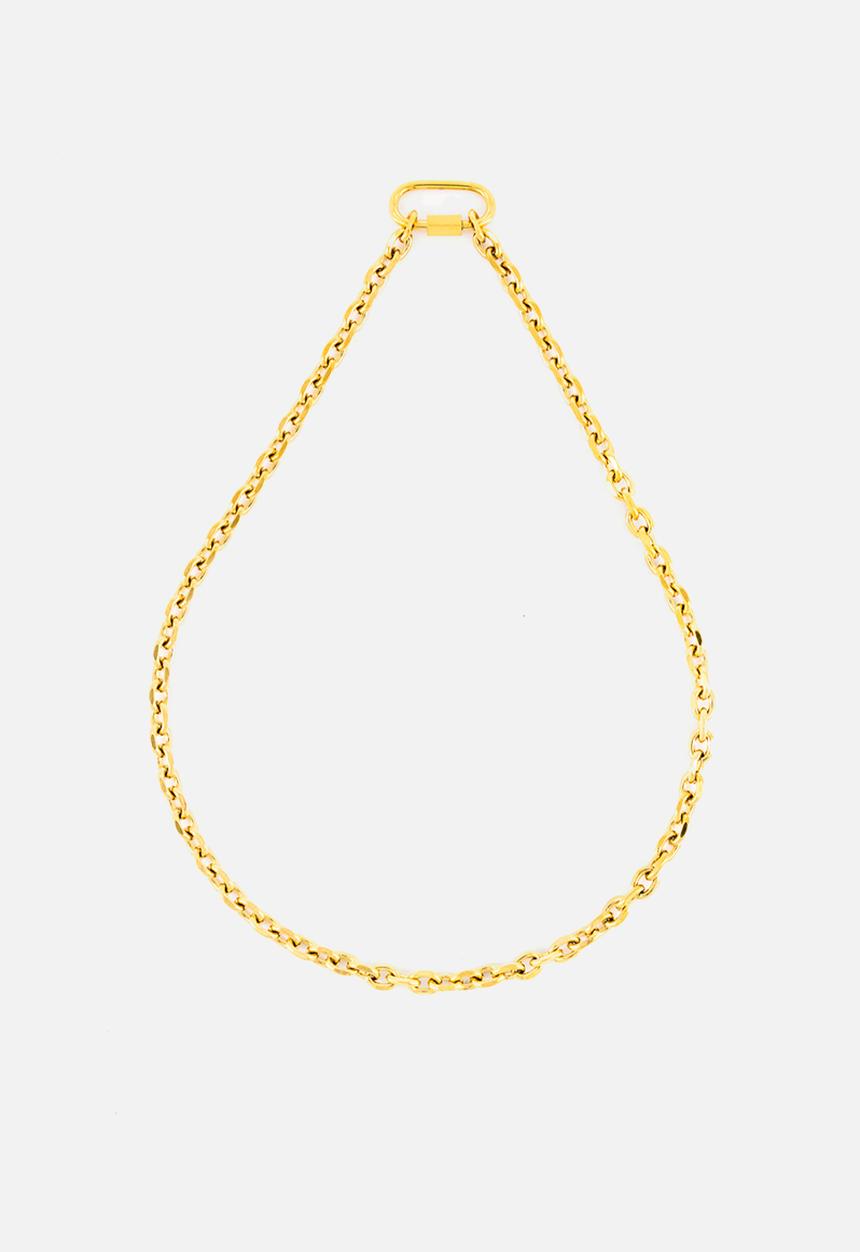 Burnt  - Lock chain necklace - gold 