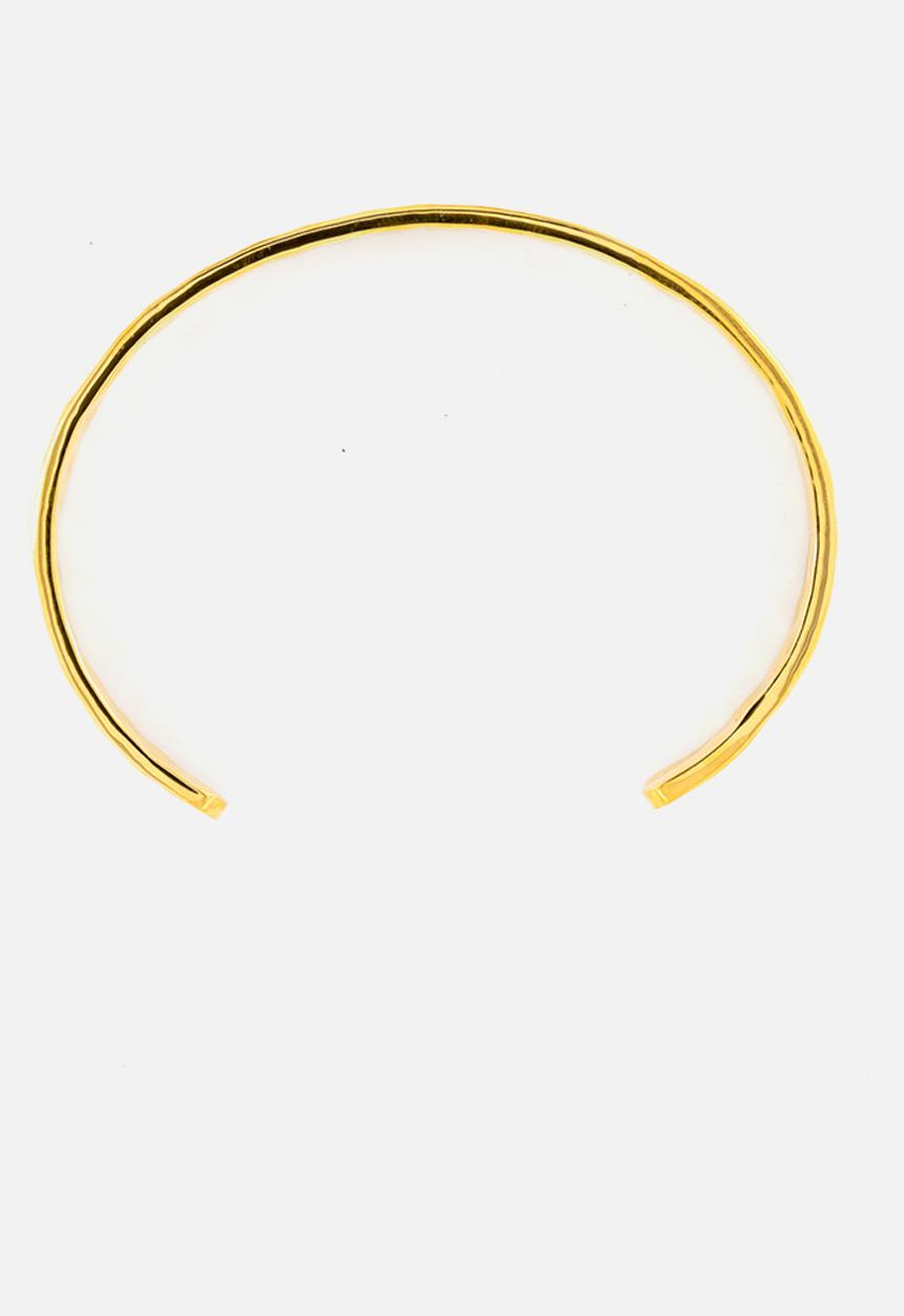 Burnt  - Textured Bangle - Gold