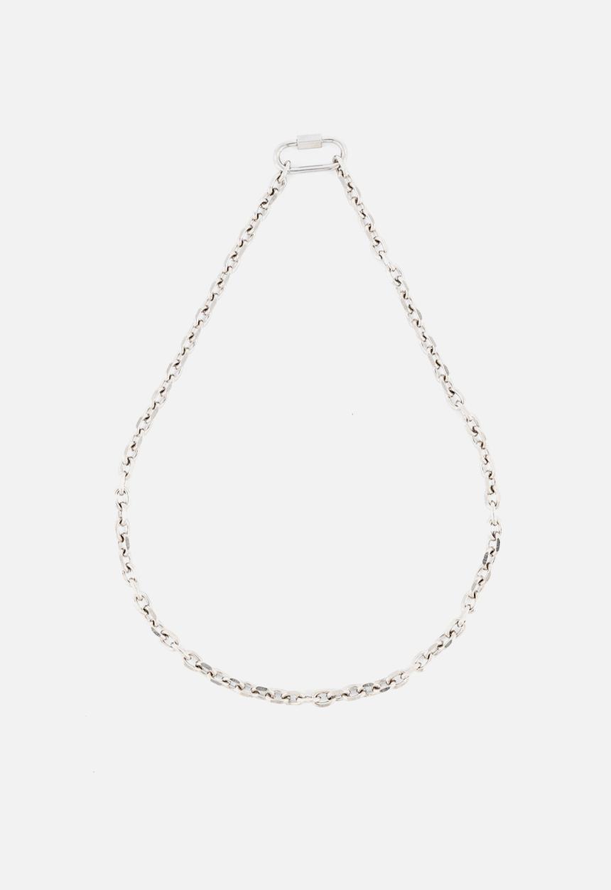 Burnt  - Lock chain necklace - silver