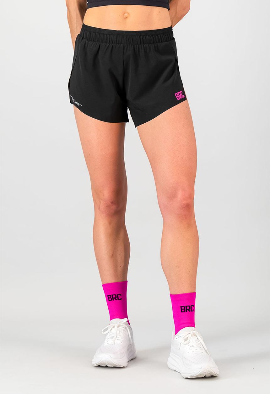 Burnt  - Sprintracer Women's Run Short - Black