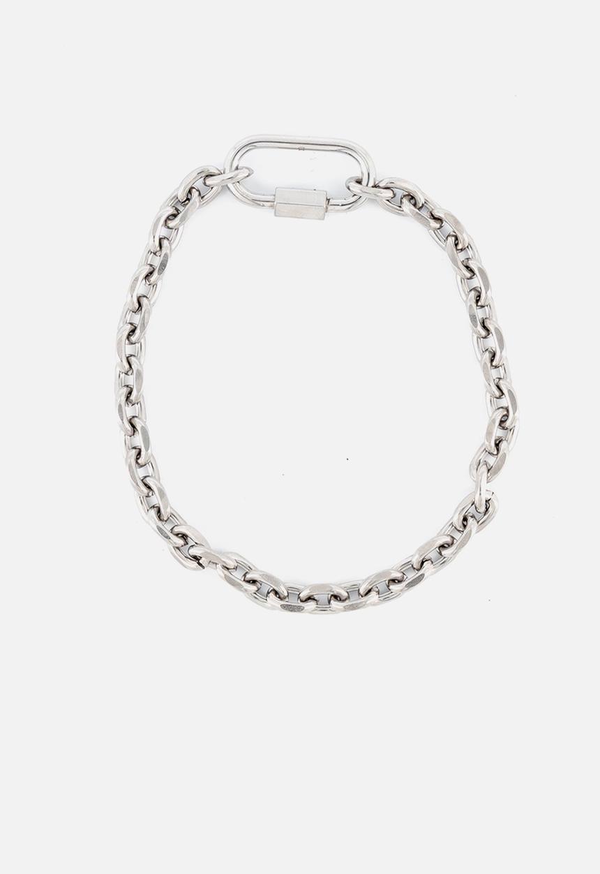 Burnt  - Lock Chain Bracelet - Silver