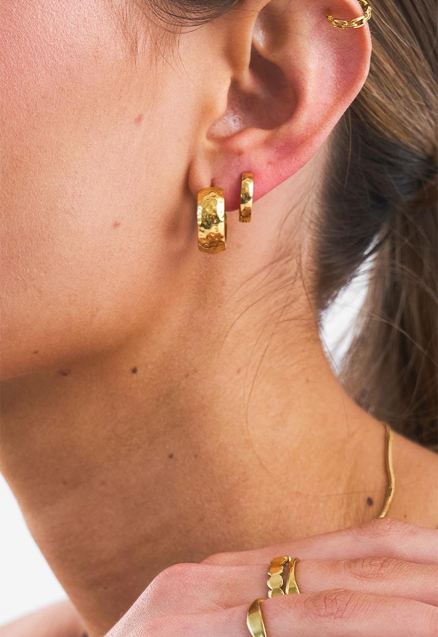 Burnt  - Textured Huggies - Gold 