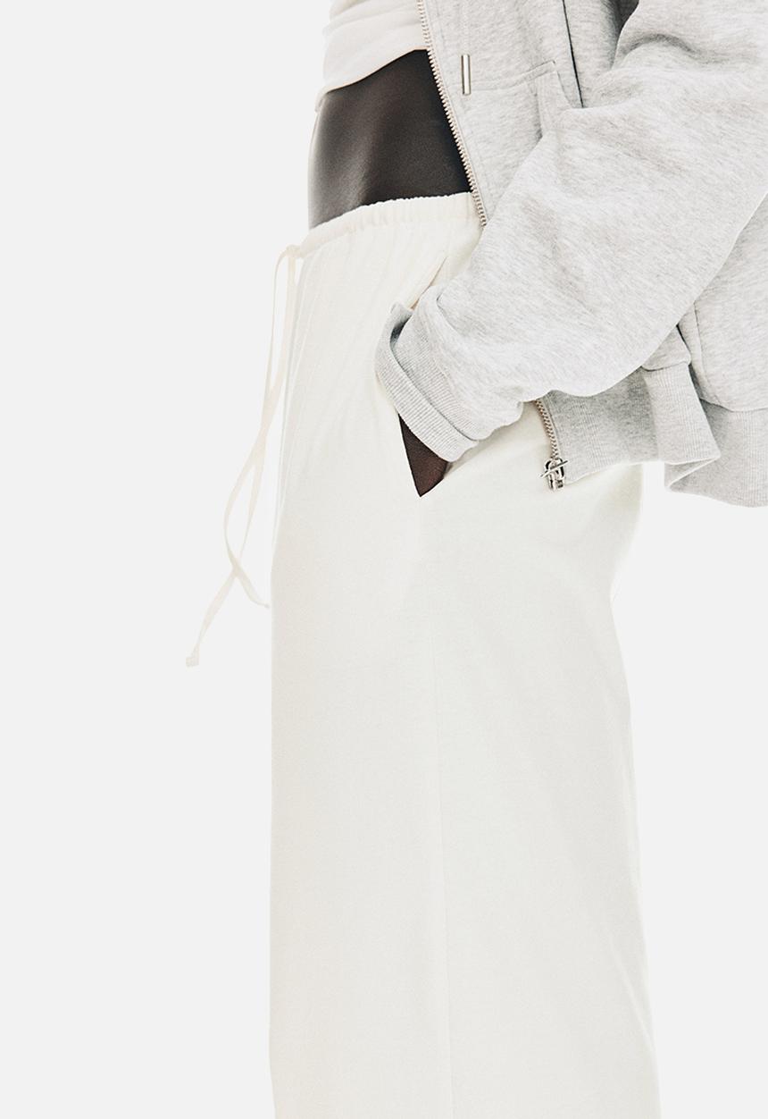 H&M - Cotton drawstring trousers - white