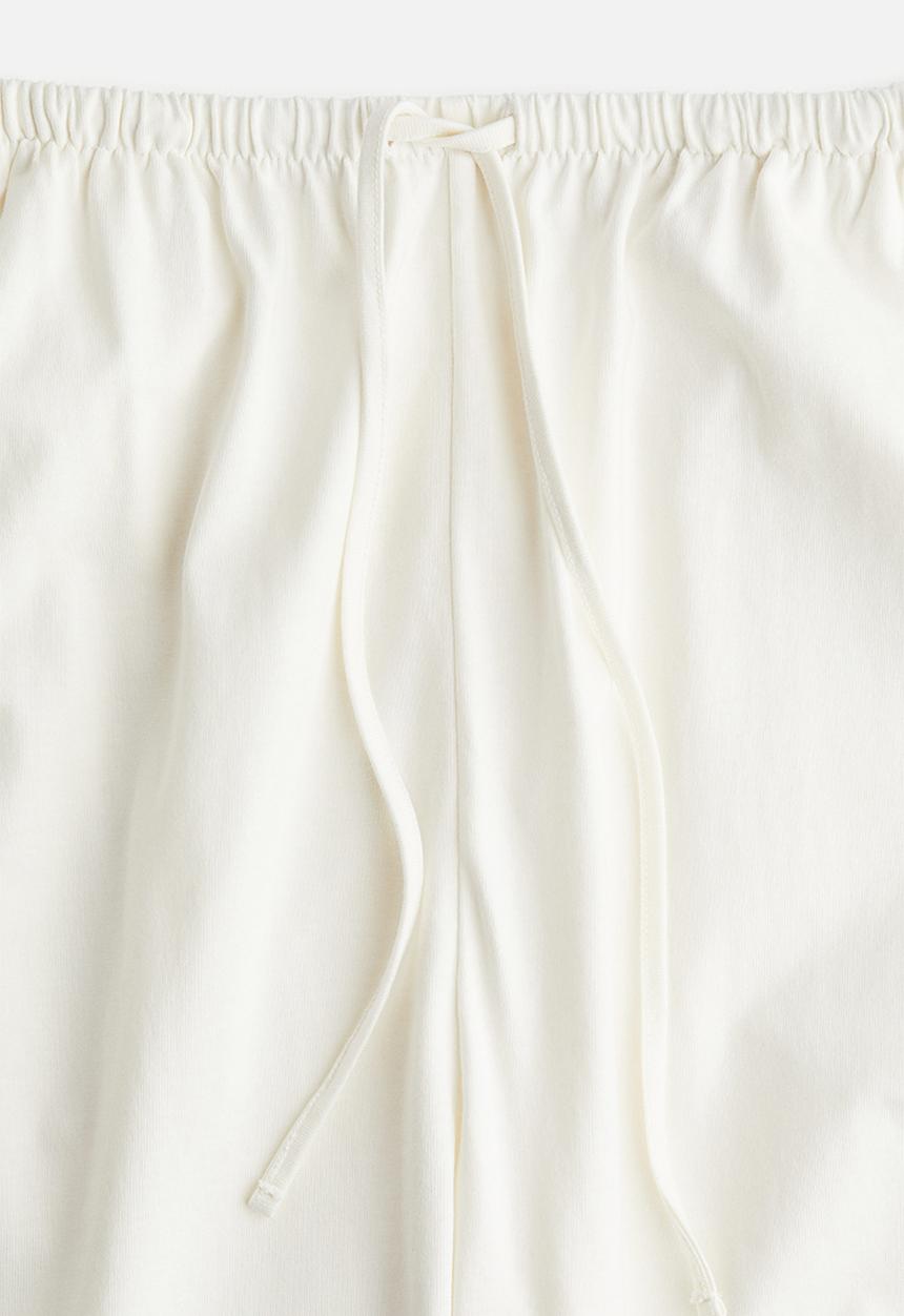 H&M - Cotton drawstring trousers - white