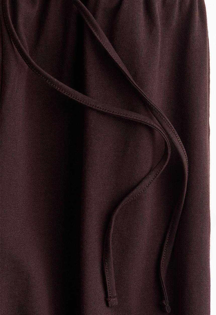 H&M - Cotton drawstring trousers - dark brown