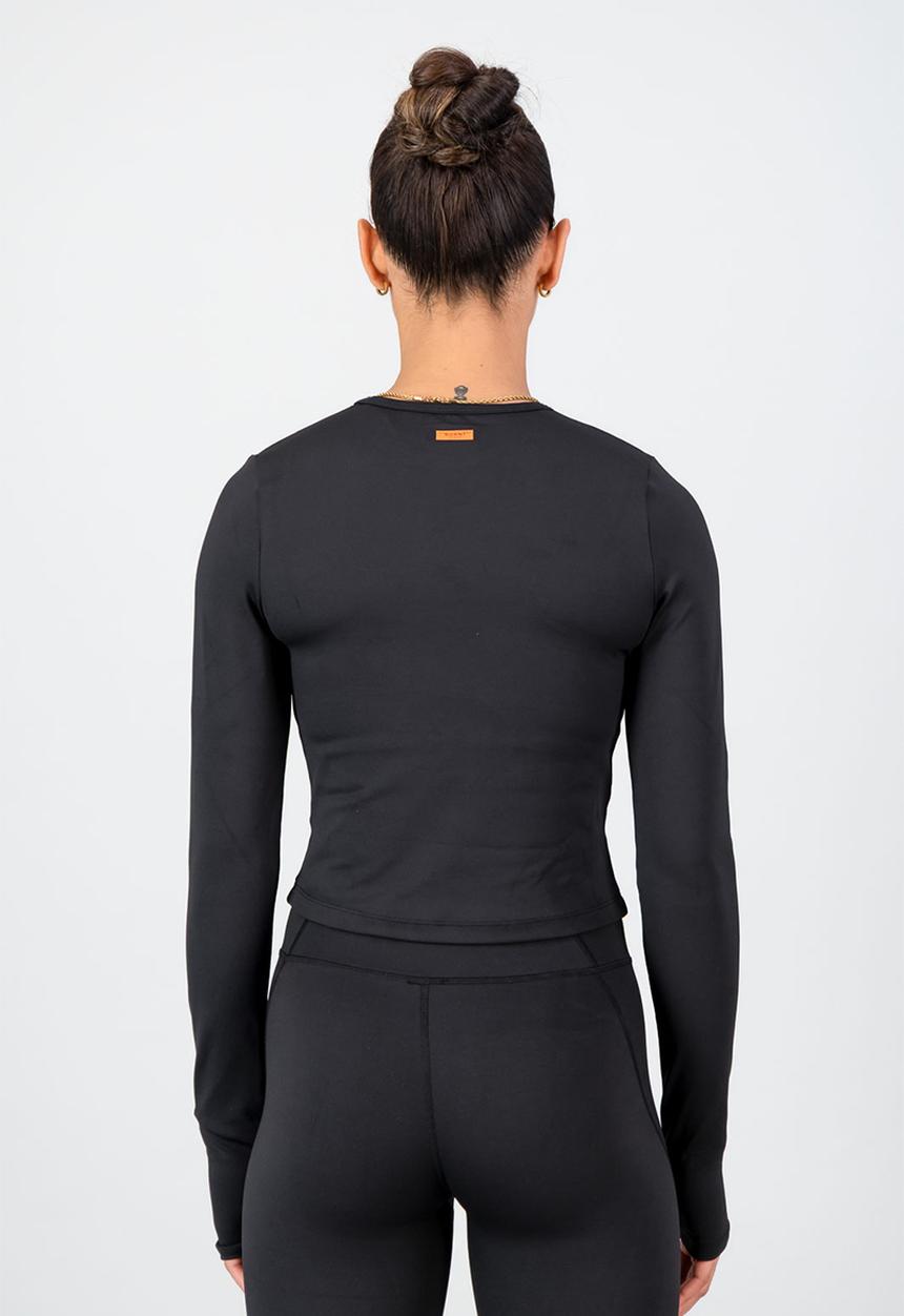 Burnt  - Essential Olivia Fitted Long Sleeve - Black