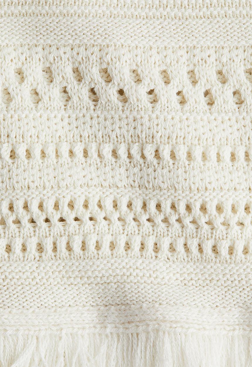 H&M - Knitted cotton dress - white